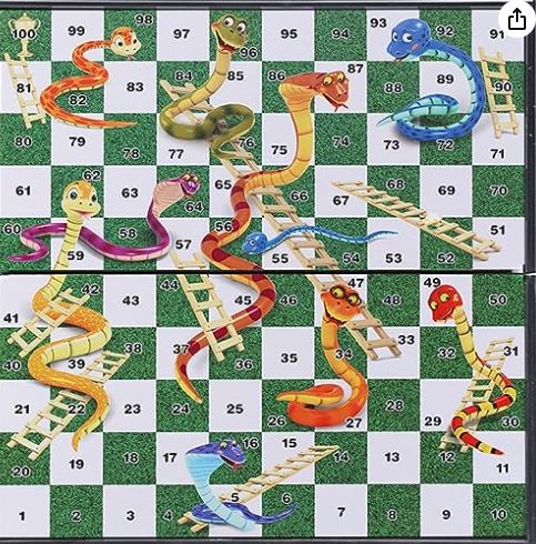 snake and ladder game Set/ لعبة السلم والثعبان