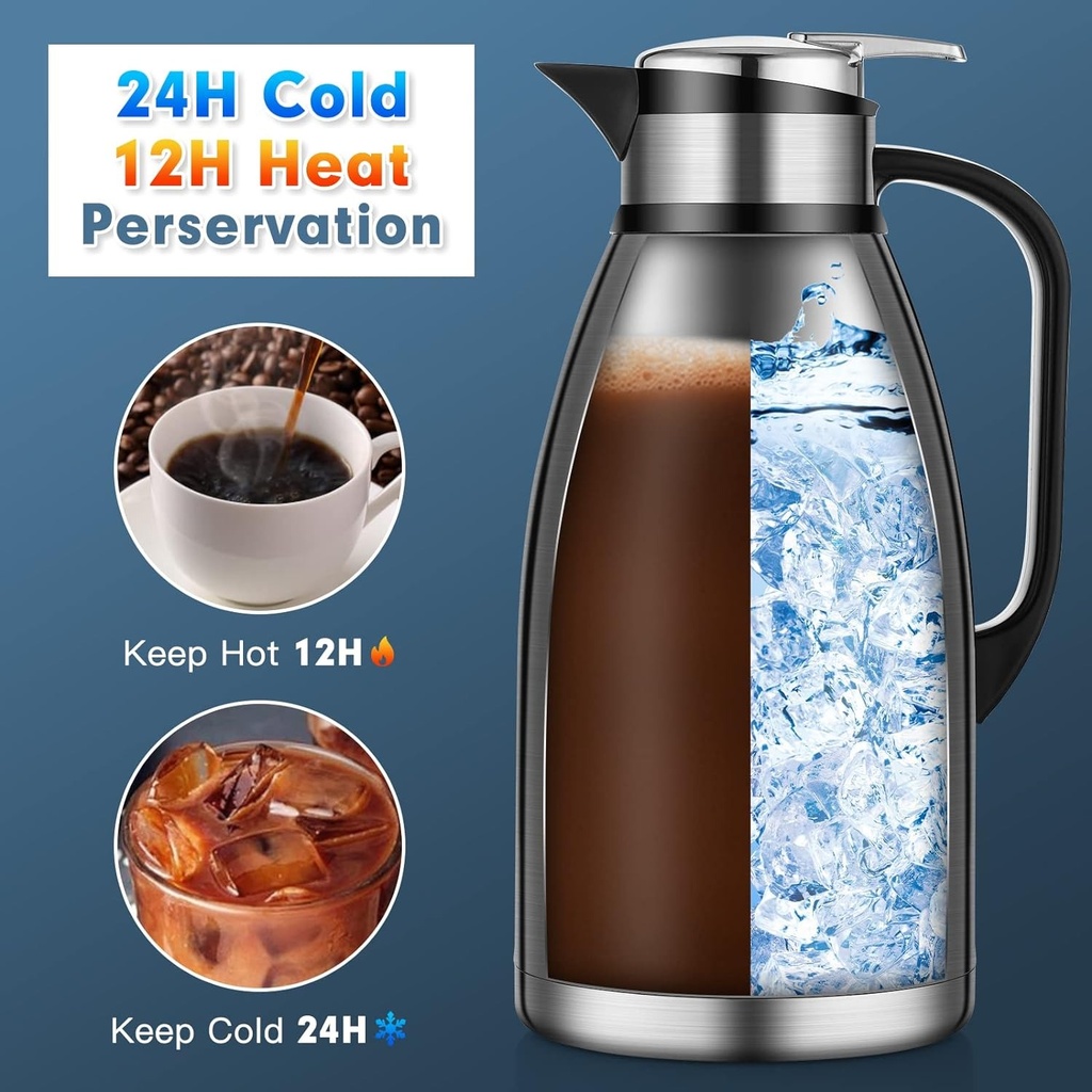 STAINLESS STEEL VACUUM INSULATED KETTEL 2 L/غلاية من الفولاذ المقاوم للصدأ