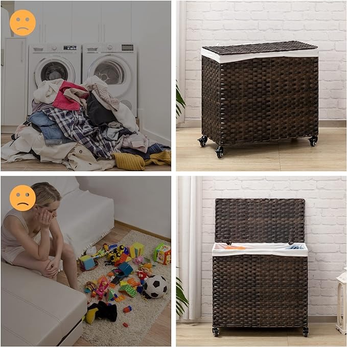CLOTHES BASKET WITH WHEEL/ صندوق الملابس بالعجلات