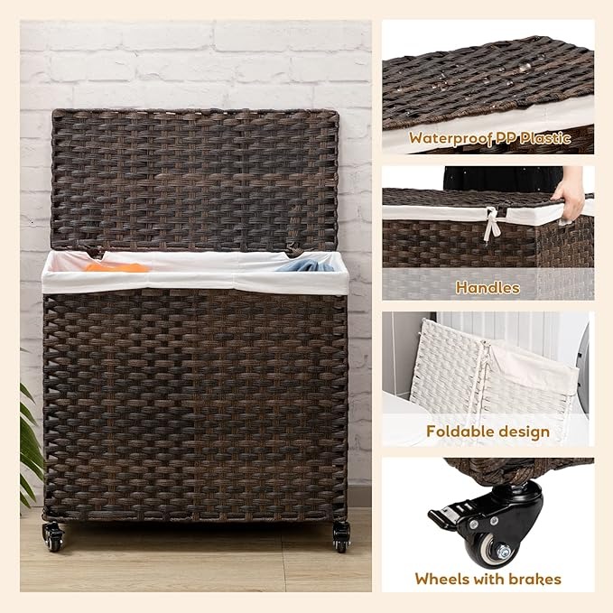 CLOTHES BASKET WITH WHEEL/ صندوق الملابس بالعجلات