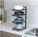 Kitchen Pot Rack Organizer, Cookware Holders 3 layer/ منظم أرفف المطبخ  تحت المغسلة