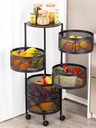 Round 3-level Aluminum Organizing Racks/رفوف تنظيم ألومنيوم دائرية 3 طوابق