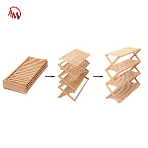 SHOE SHELF WOOD FOLDABLE  /ستاند الأحذية الخشبي