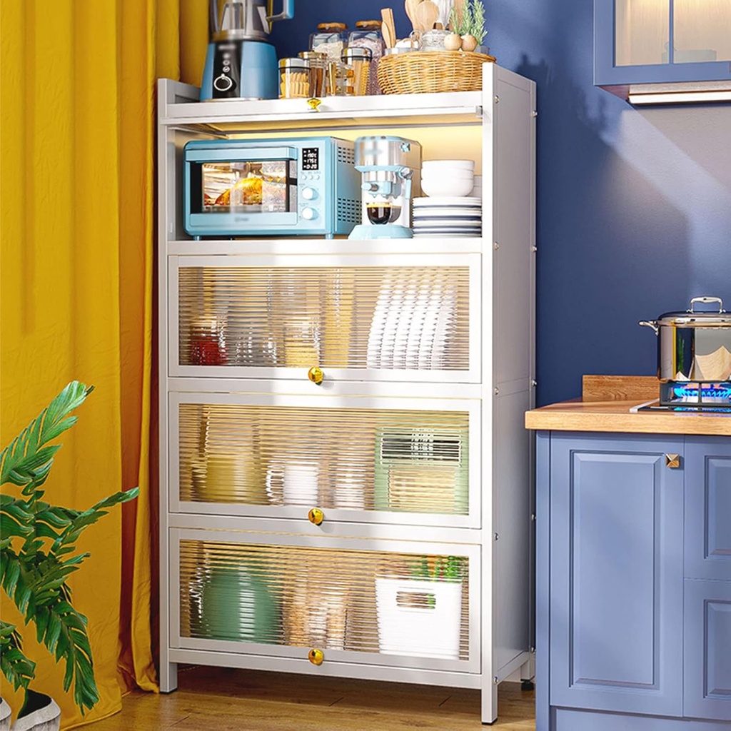 Storage Cabinet 4 Layers+ 1 rack 79x36x21 / خزانة التنظيم 4 ادراج +رف