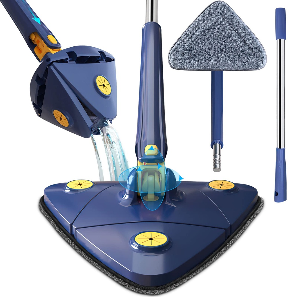 Rotatable Adjustable Triangle Cleaning Mop / ممسحة تنظيف مثلثة الدوارة