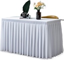 Table cover white /  غطاء مفرش الطاولة ابيض