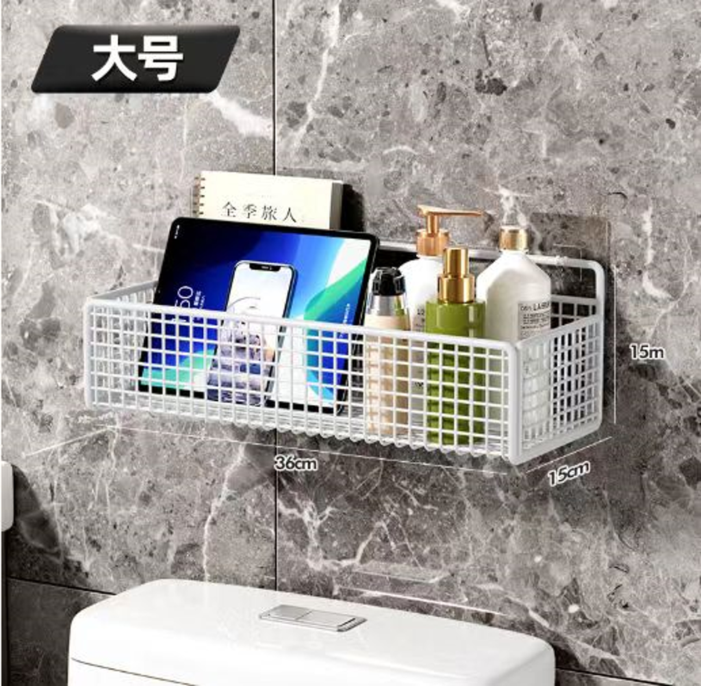 Wall Mounted Bathroom or kitchen Shelf Rack / رف الحمام أو المطبخ على الحائط
