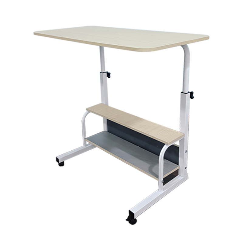 Adjustable wooden study table, with wheels /طاولة خشبية قابلة للتعديل للدراسة ,مع عجلات 