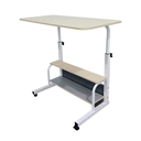 Adjustable wooden study table, with wheels /طاولة خشبية قابلة للتعديل للدراسة ,مع عجلات 