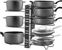 8 Tier pot pan Organizer/ منظم أواني الطهي 8 رفوف