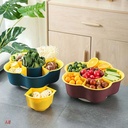 Double-layer Rotating Fruit Drain/سلة تقديم الفواكه