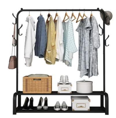 A&M Clothes Single Hanger Stand+2 shelves / ستاند الملابس السنقل +رفين 