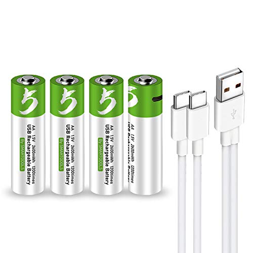 USB AA Batteries 4 pcs/بطارية بالشحن 
