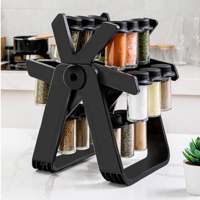 18 Jars rotating spice organizer wheel /  عجلة منظمة التوابل الدوارة 18 زجاجة 
