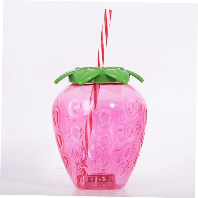 STRAWBERRY STRAW WATER BOTTLE/ كوب الفراولة
