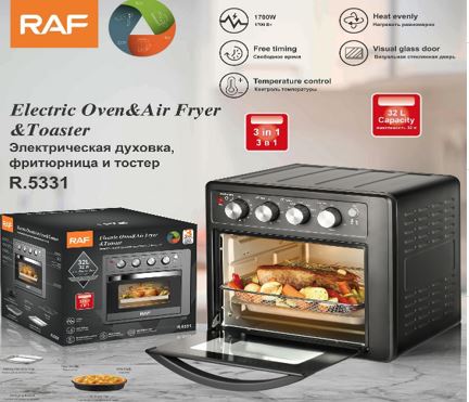 RAF ELECTRIC OVEN &AIR FRYER& TOASTER / فرن كهربائي وقلاية هوائية