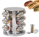 12 Jars rotating spice organizer/منظم التوابل الدوار 12 زجاجة