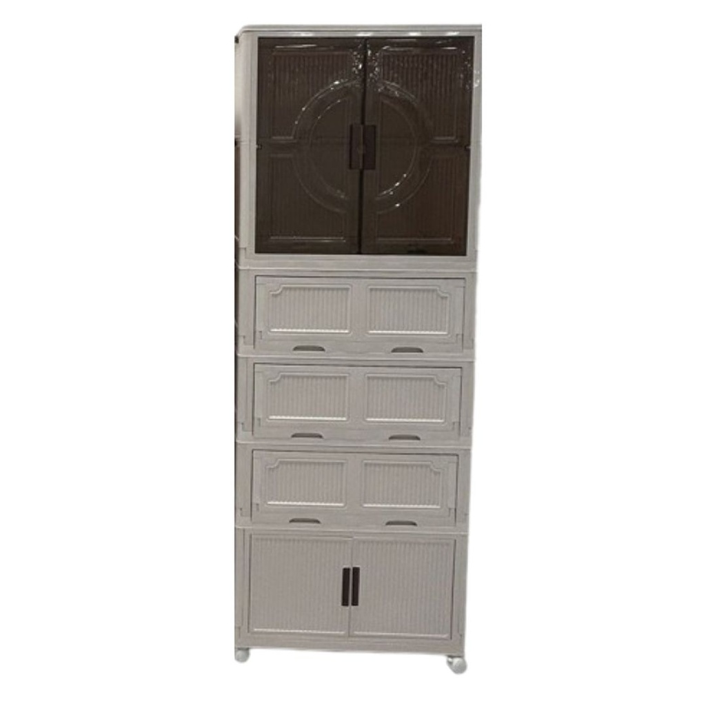 FOLDABLE CLOTHING STORAGE CABINET- 5 LAYER /خزانة تخزين ملابس قابلة للطي -5 طبقات