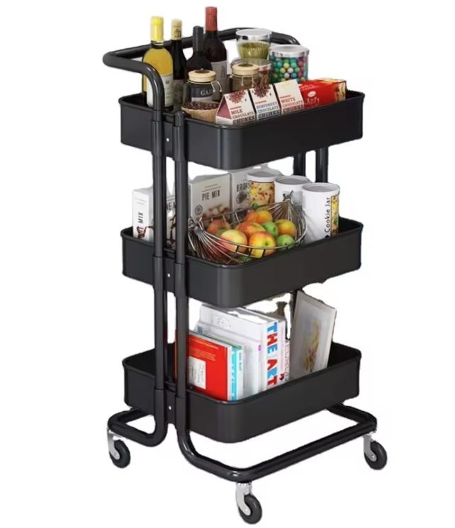 MULTIFUNCTION SHELF 3-LAYER STEEL/عربةمتعددة الوظائف مكون من 3 طبقات 