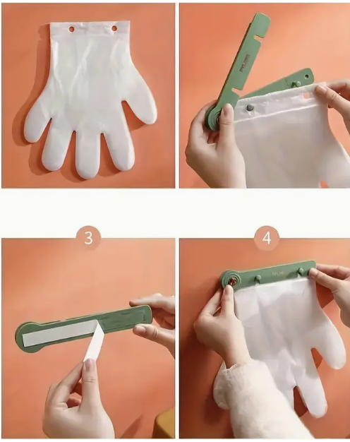 Disposable Gloves With Wall Clip/قفازات للاستخدام مرة واحدة مع مشبك حائط