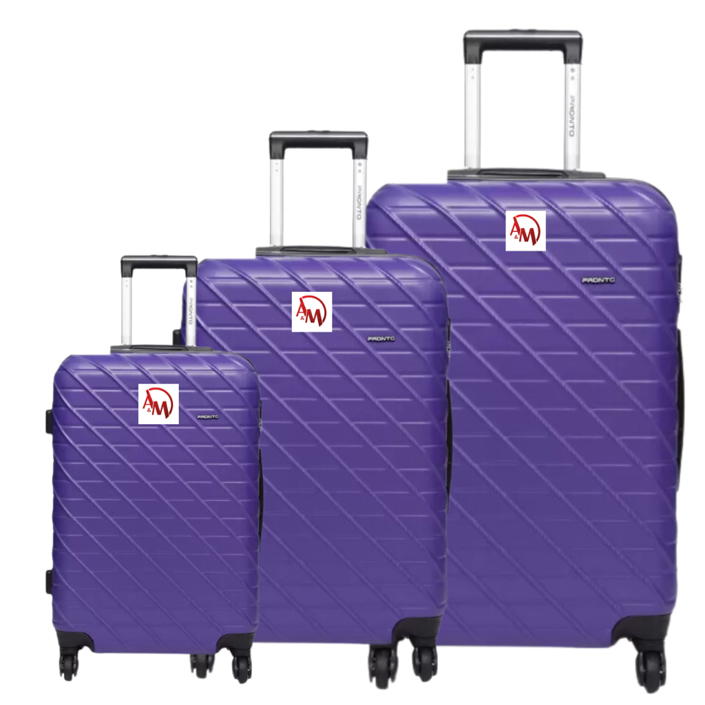 "Purple" Travel bag set of 3 different sizes /مجموعة حقائب السفر 3 احجام مختلفة (لون البنفسجي)