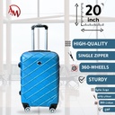 TRAVEL BAG SINGLE ZIPPER SMALL "ICE BLUE "/حقيبة سفر بسحاب واحد صغيرة  (لون الازرق الجليدي)"