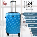TRAVEL BAG SINGLE ZIPPER MEDIUM " ICE BLUE "/حقيبة سفر سحاب مفرد حجم متوسطة"  (لون الازرق الجليدي) "