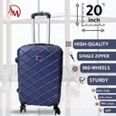 TRAVEL BAG SINGLE ZIPPER SMALL "NAVY BLUE "/حقيبة سفر بسحاب واحد صغيرة "لون البحري"