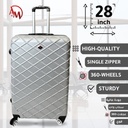 TRAVEL BAG SINGLE ZIPPER LARGE "SILVER"/حقيبة سفر بسحاب واحد كبيرة "فضي"