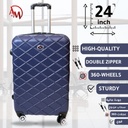 TRAVEL BAG DOUBLE ZIPPER MEDIUM "NAVY BLUE "/حقيبة سفر متوسطة بسحاب مزدوج "لون البحري"