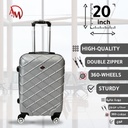 TRAVEL BAG DOUBLE ZIPPER SMALL "SILVER"/حقيبة سفر بسحاب مزدوج صغيرة "فضي