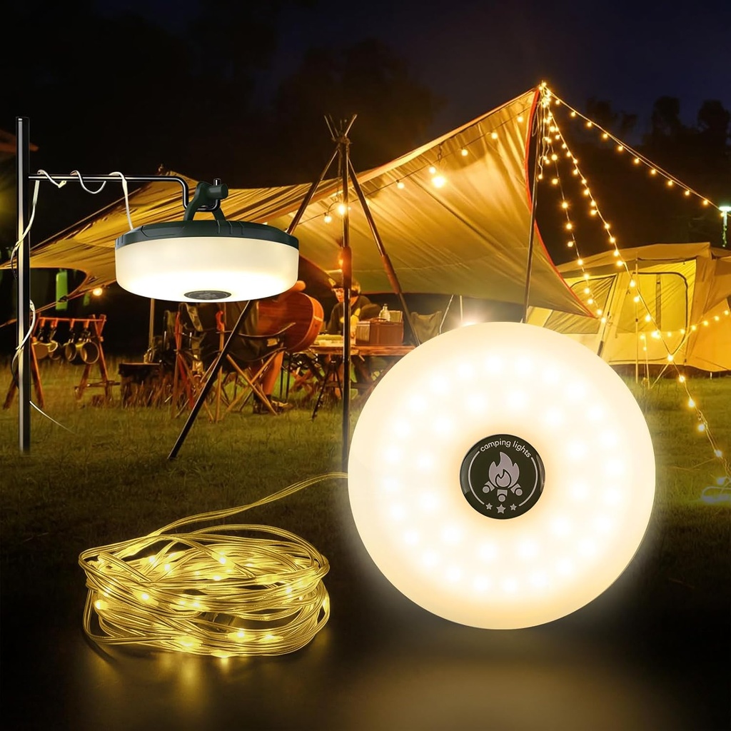 2 in 1 Camping String Lights & PowerBank 9M /أضواء التخييم وبطارية الطاقة (9 متر)