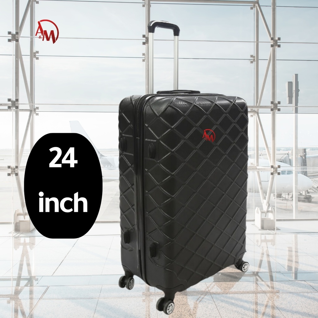 TRAVEL BAG DOUBLE ZIPPER MEDIUM  "BLACK"/حقيبة سفر بسحاب مزدوج متوسطة "اسود