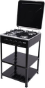 GAS COOKER WITH STAND 4 EYES -BLACK /فرن غاز مع ستاند 4 عيون - أسود