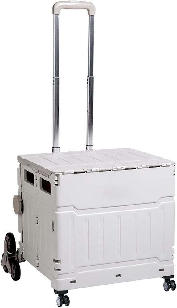 TRI-WHEEL FOLDABLE STORAGE BOX TROLLY / عربة تخزين قابلة للطي عجلات ثلاثية