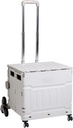 TRI-WHEEL FOLDABLE STORAGE BOX TROLLY / عربة تخزين قابلة للطي عجلات ثلاثية