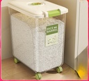 Rice Storage Container with Wheels 30L /حافظة تخزين الأرز بعجلات سعة 30 لترًا