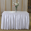 Satin Table Cover 180x74x74 OFF WHITE /غطاء طاولة حرير ابيض 