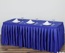 Satin Table Cover 180x74x74 BLUE /غطاء طاولة حرير ازرق 