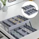 2 Tier Drawer Organizer Expandable /منظم أدراج رفين قابل للتوسيع