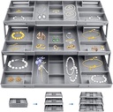 3 Tier Drawer Organizer Expandable/منظم أدراج بثلاث طبقات قابل للتوسيع