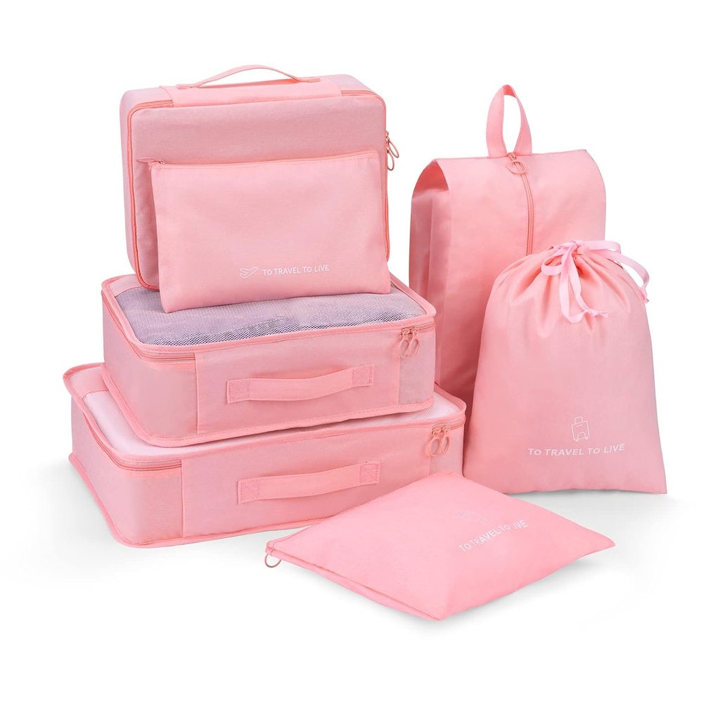 Toiletry kit set of 7 pieces/مجموعة شنط السفر مكونة من 7 قطع