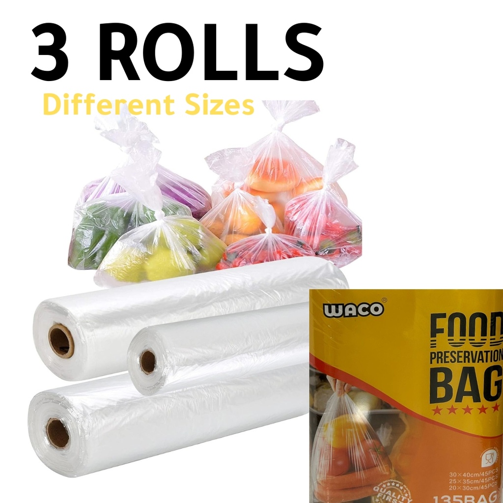 3 ROLLS FOOD PRESERVATION BAG/ 3 لفات أكياس حفظ الطعام