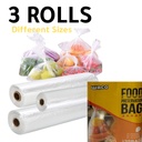 3 ROLLS FOOD PRESERVATION BAG/ 3 لفات أكياس حفظ الطعام