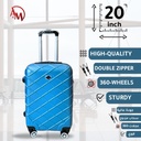 TRAVEL BAG DOUBLE  ZIPPER SMALL "ICE BLUE "\حقيبة سفر بسحاب مزدوج صغيرة (لون الازرق الجليدي)