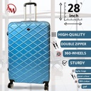 TRAVEL BAG DOUBLE  ZIPPER LARGE "ICE BLUE "/حقيبة سفر بسحاب مزدوج كبيرة  (لون الازرق الجليدي)"