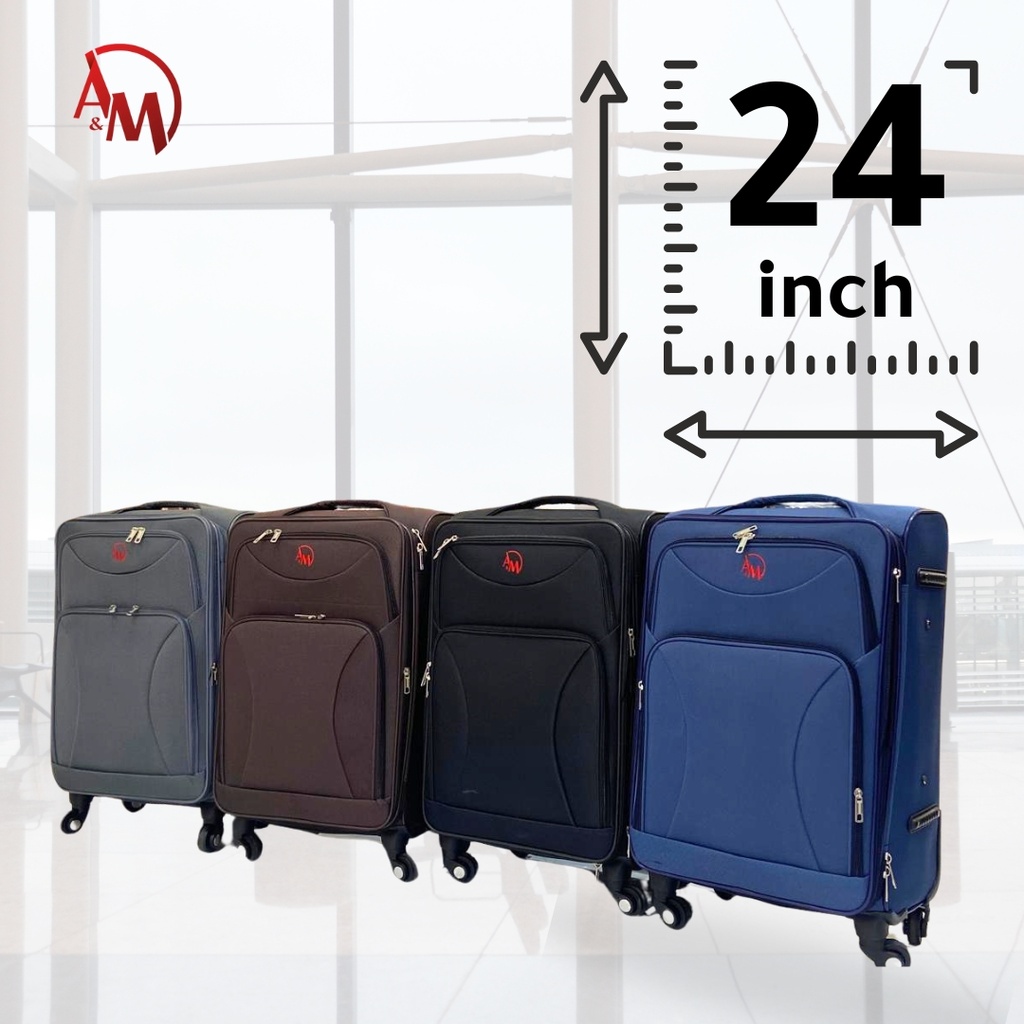 Travel Suitcase Double zipper - Medium  24 CM/حقيبة سفر بسحاب مزدوج - متوسط 24 سم