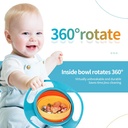  360-Degree Universal Anti Spill Bowl for Baby/ وعاء مضاد للانسكاب 360 درجة لأطفال