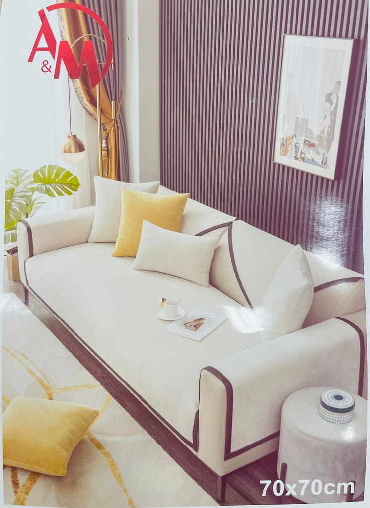 Non-slip Couch Cover Mat S SIZE  70*70 OFF WHITE 