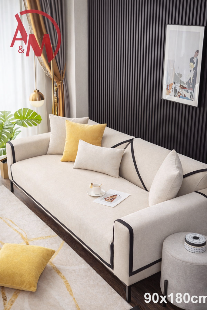 Non-slip Couch Cover Mat L SIZE 90*180 OFF WHITE COLOR / غطاء أريكة غير قابل للانزلاق مقاس كبير 90*180 لون أبيض عاجي